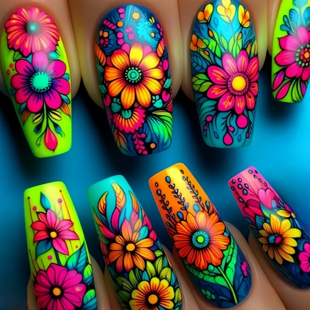 Flower Power Nail Sticker Wraps
